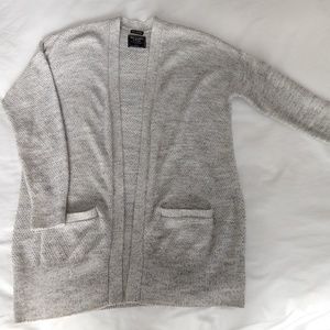 Abercrombie Gray Textured Stitch Cardigan